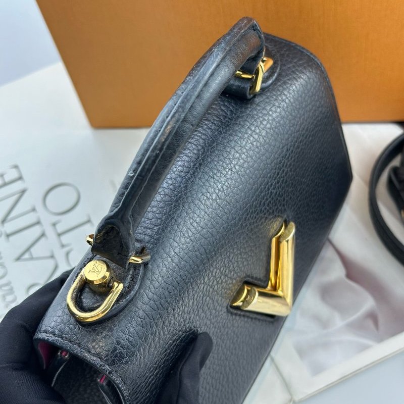 芯片款 路易威登/Louis Vuitton Twist One Handle黑金小號扭扭包-4