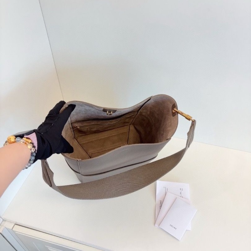 Celine Sangle大象灰🐘顆粒牛皮水桶包 23*32*16 99新配件塵袋-5