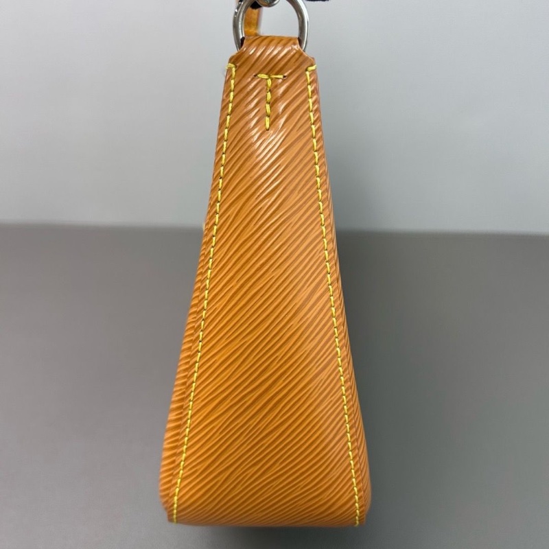 Lv 芯片款 Marelle焦糖色水波紋二合一 可手提肩背斜背包25.5*17*7.5 98新配件塵袋購證-3