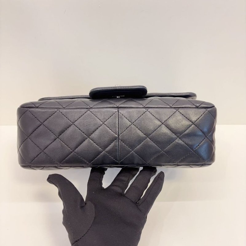 香奈兒/Chanel 黑銀季節CF 元寶機場鏈條包-2
