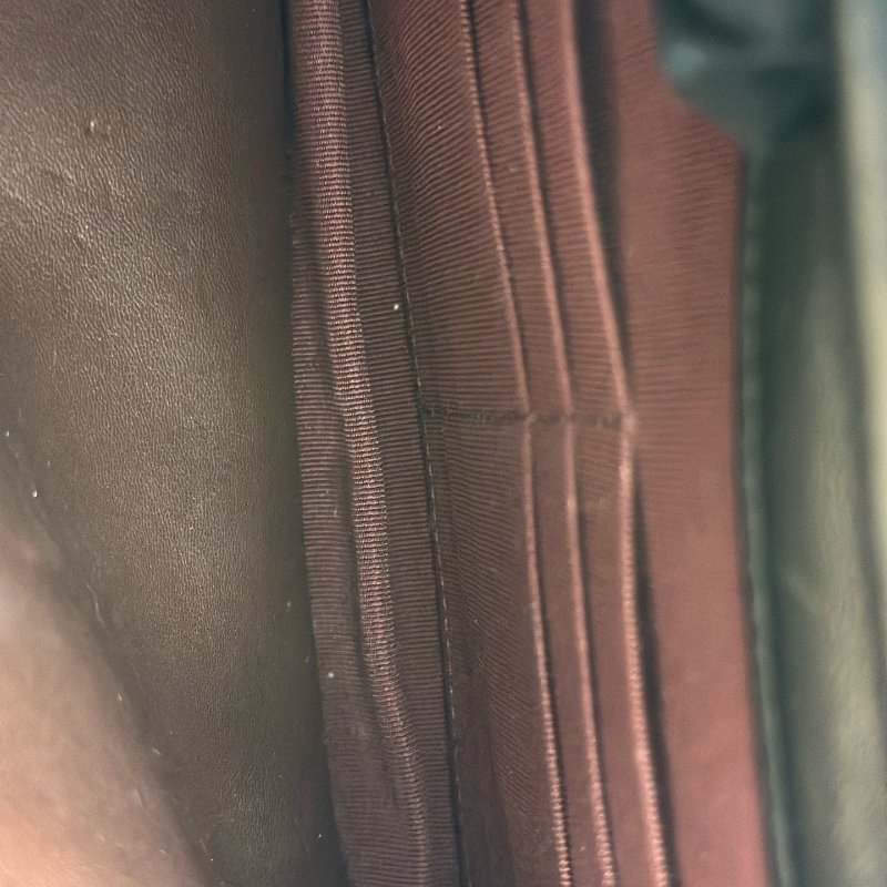 香奈兒/Chanel 黑金髮財WOC 羊皮鏈條包-10