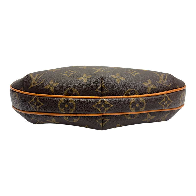 棕色 原花帆布 Pochette Croissant 肩背包 【LOUIS VUITTON LV 路易威登】 M51510-3