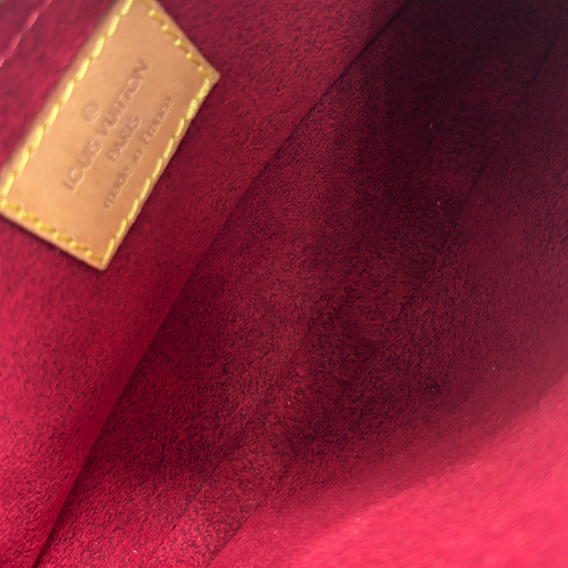 棕色 原花帆布 Pochette Croissant 肩背包 【LOUIS VUITTON LV 路易威登】 M51510-5