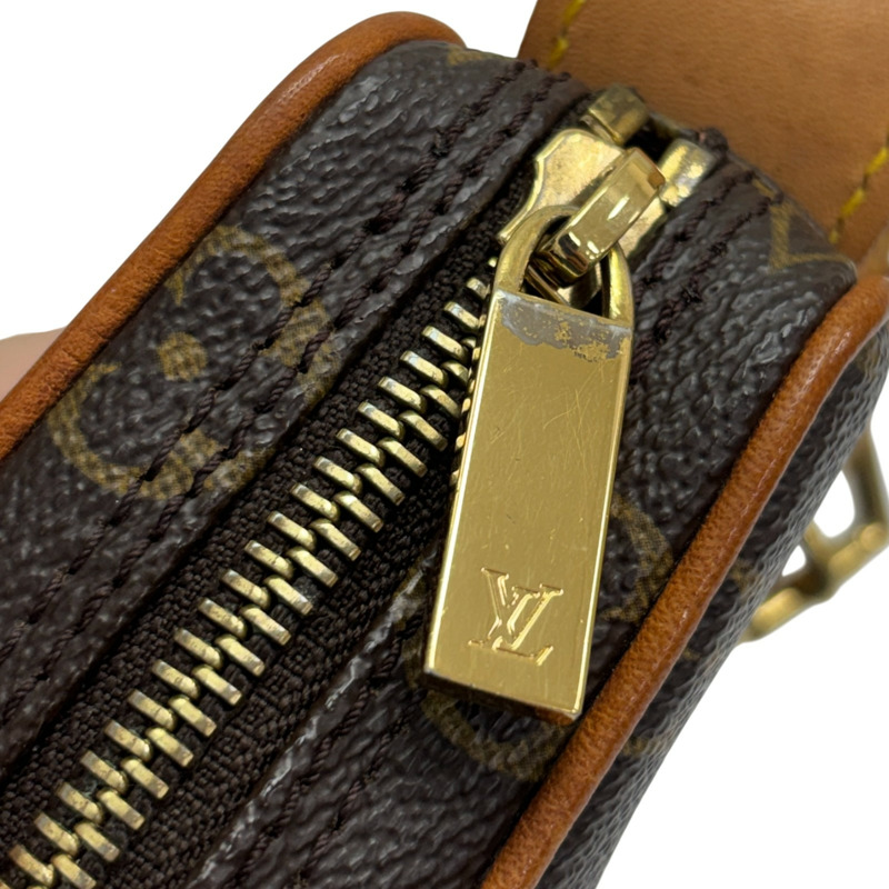 棕色 原花帆布 Pochette Croissant 肩背包 【LOUIS VUITTON LV 路易威登】 M51510-9