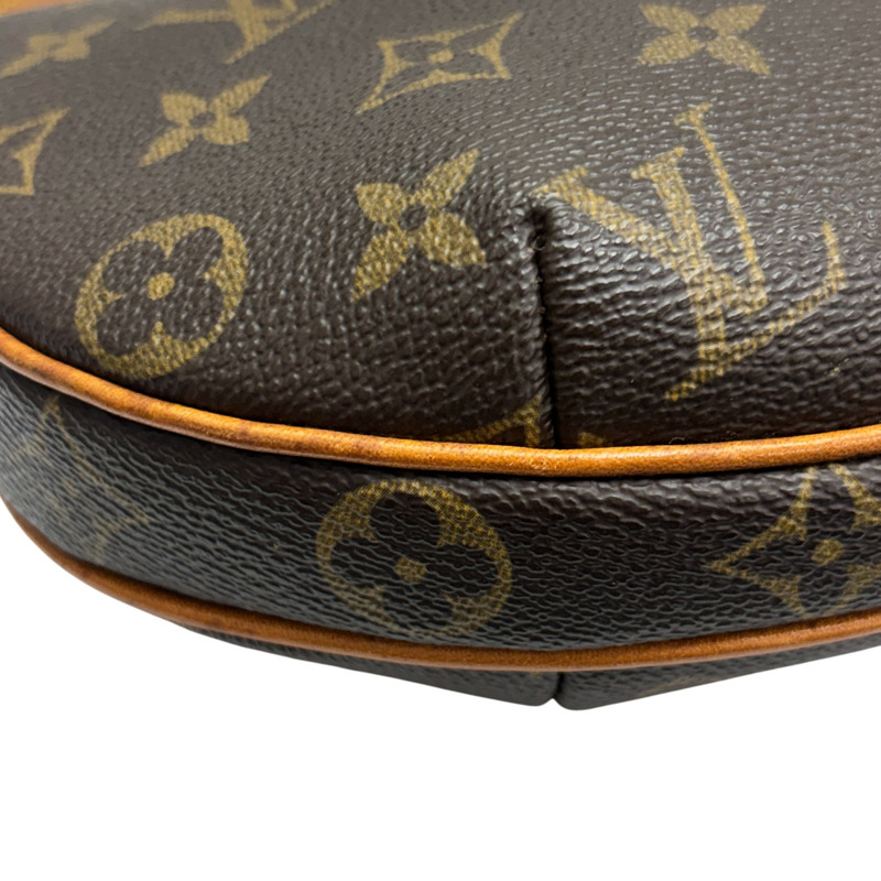 棕色 原花帆布 Pochette Croissant 肩背包 【LOUIS VUITTON LV 路易威登】 M51510-11
