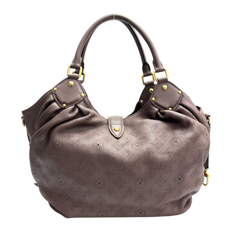 大象灰 Mahina 皮革 L 肩背手提包【LOUIS VUITTON LV 路易威登】 M93821-2