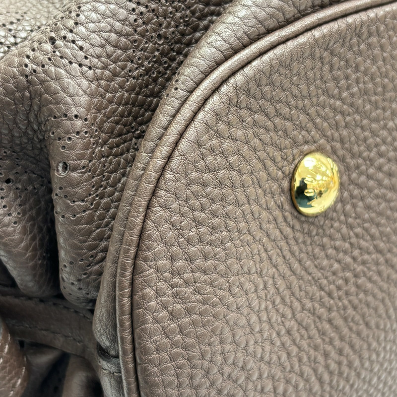 大象灰 Mahina 皮革 L 肩背手提包【LOUIS VUITTON LV 路易威登】 M93821-8