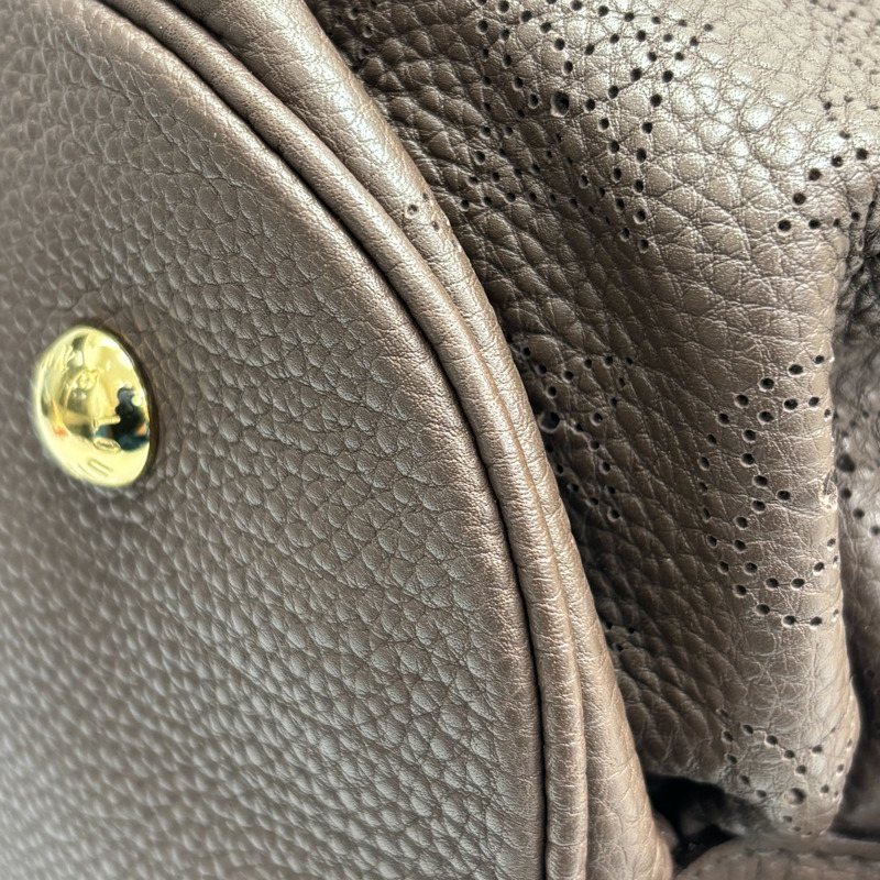 大象灰 Mahina 皮革 L 肩背手提包【LOUIS VUITTON LV 路易威登】 M93821-9