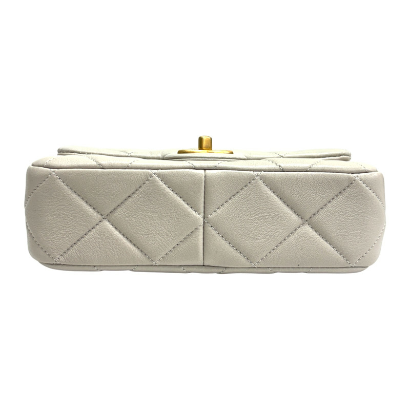 灰色 菱格紋 羊革 COCO 20 肩背包【CHANEL 香奈兒】 AS4861-3