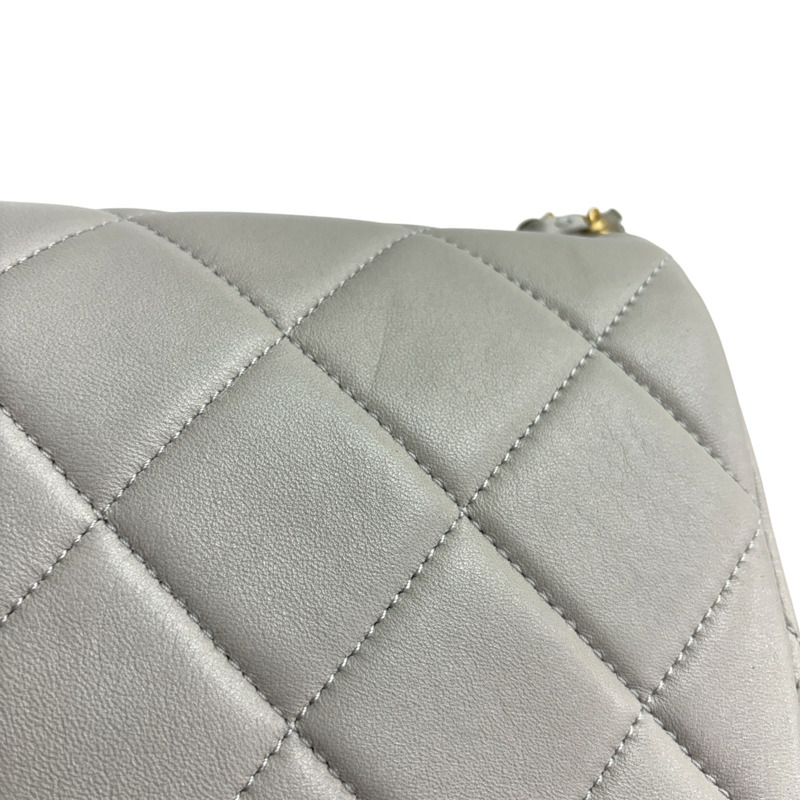 灰色 菱格紋 羊革 COCO 20 肩背包【CHANEL 香奈兒】 AS4861-10