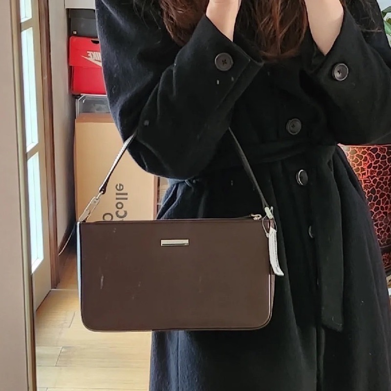 莉亞精品♡ Burberry vintage腋下包 咖 二手-1
