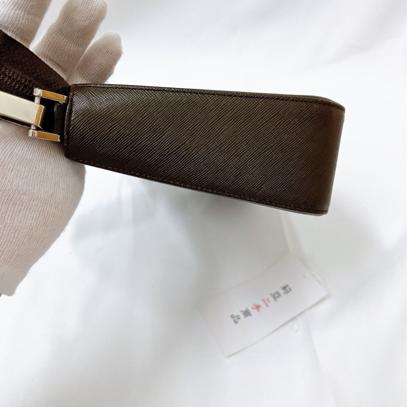 莉亞精品♡ Burberry vintage腋下包 咖 二手-6