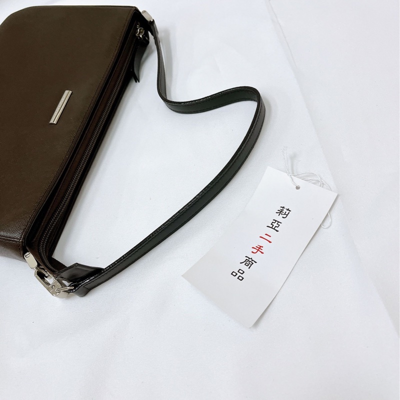 莉亞精品♡ Burberry vintage腋下包 咖 二手-16