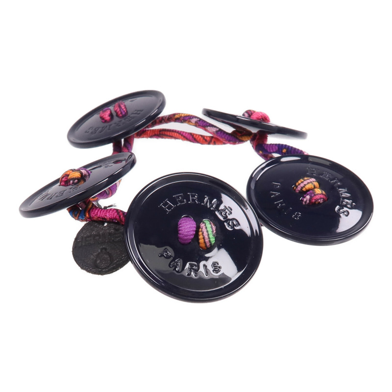 HERMES 絲質Petit H Button Bracelet手帶-0