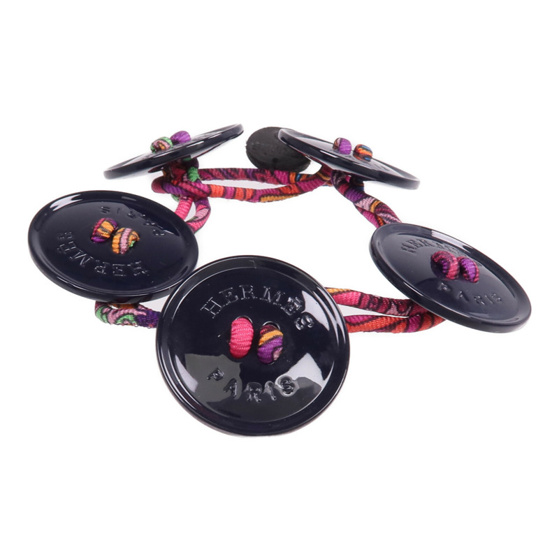 HERMES 絲質Petit H Button Bracelet手帶-2