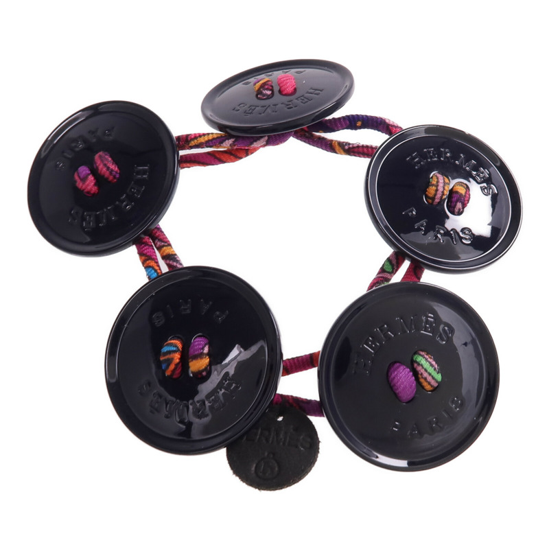 HERMES 絲質Petit H Button Bracelet手帶-3