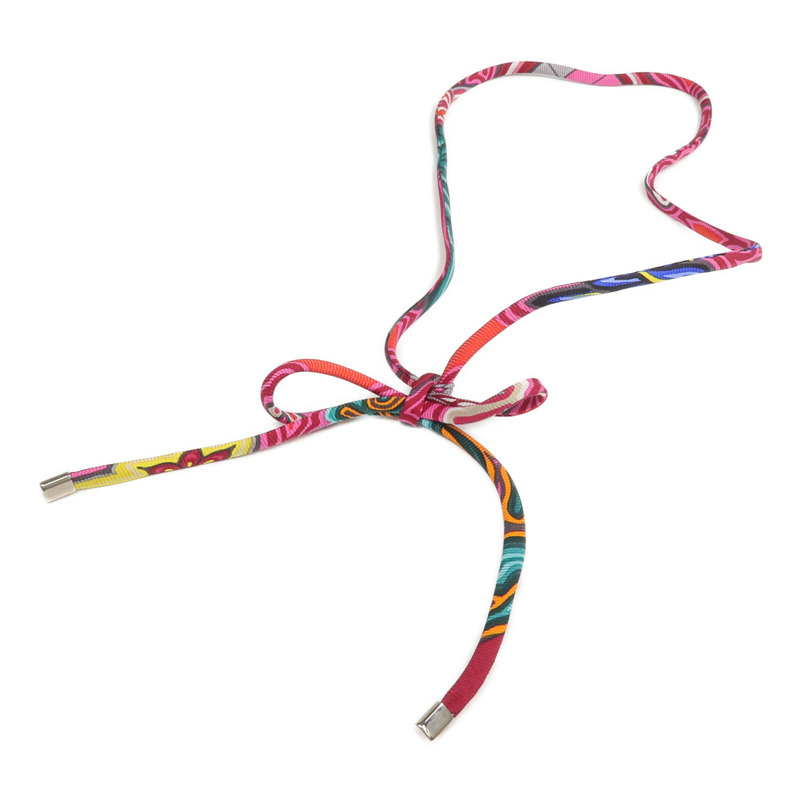 HERMES 絲質Necklace/Bracelet銀扣項鍊/手帶-3