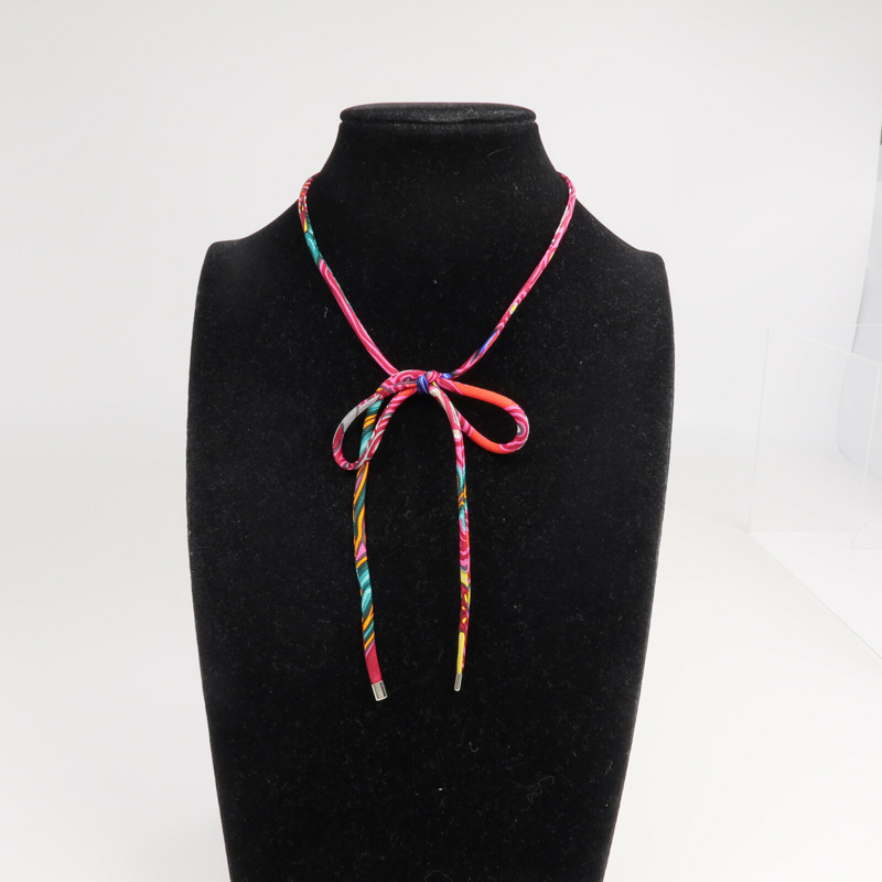 HERMES 絲質Necklace/Bracelet銀扣項鍊/手帶-6