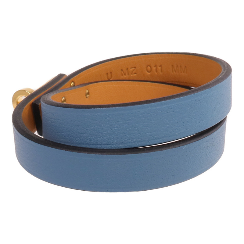 HERMES Swift皮革Mini Kelly Double Tour Bracelet金扣手帶-1