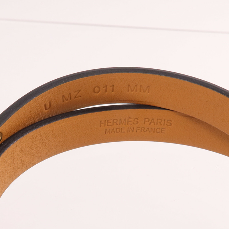 HERMES Swift皮革Mini Kelly Double Tour Bracelet金扣手帶-6