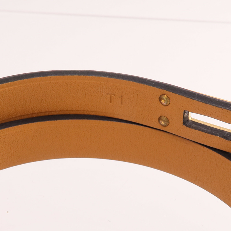HERMES Swift皮革Mini Kelly Double Tour Bracelet金扣手帶-7