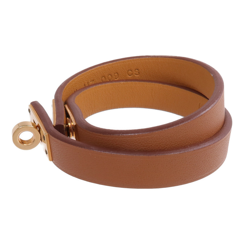 HERMES Swift皮革Mini Kelly Double Tour Bracelet金扣手帶-1
