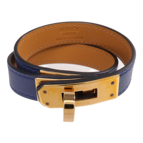 HERMES Swift皮革Kelly Double Tour Bracelet金扣手帶