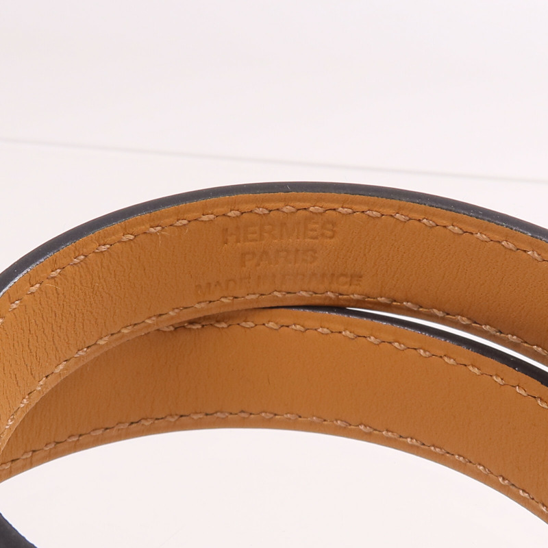 HERMES Swift皮革Kelly Double Tour Bracelet金扣手帶-6