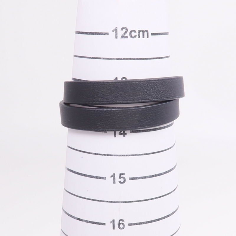 HERMES Swift皮革Mini Kelly Double Tour Bracelet金扣手帶Noir-9