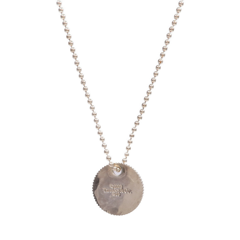 TIFFANY＆CO 925純銀Round Disc Necklace項鍊-0