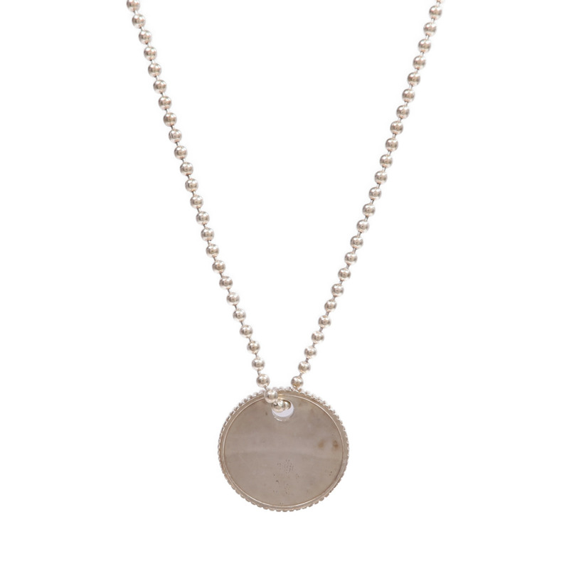 TIFFANY＆CO 925純銀Round Disc Necklace項鍊-1