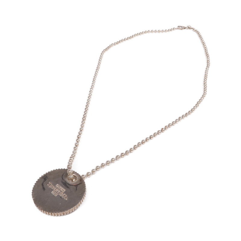 TIFFANY＆CO 925純銀Round Disc Necklace項鍊-3