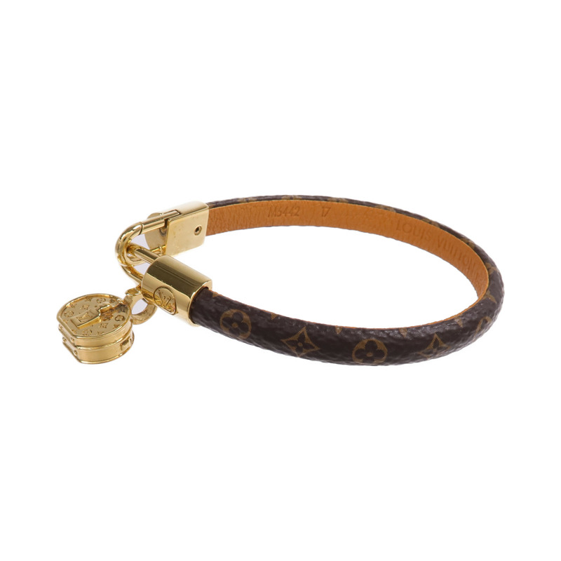 LOUIS VUITTON Monogram Tribute Bracelet金扣手帶-1