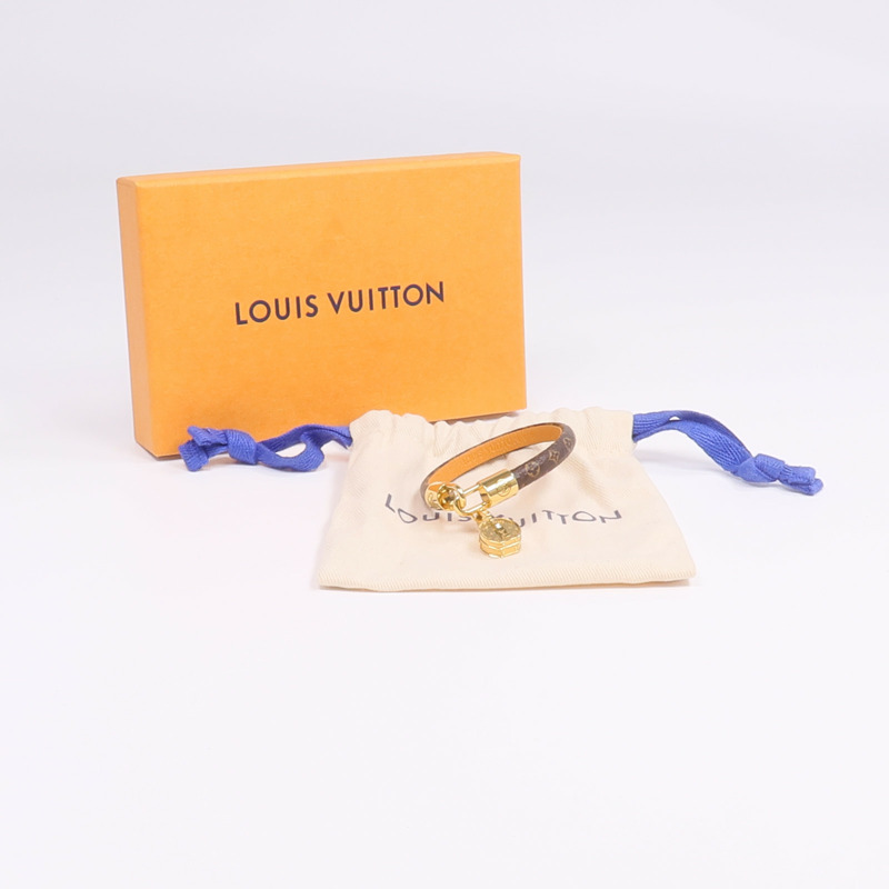 LOUIS VUITTON Monogram Tribute Bracelet金扣手帶-8