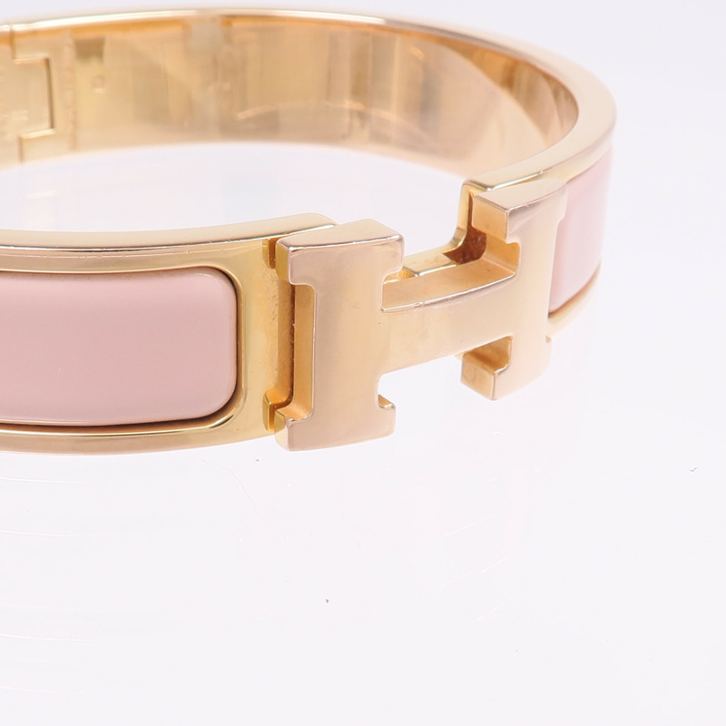 HERMES 金屬/琺瑯Clic H手鐲-4