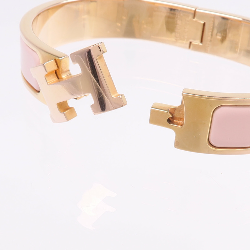 HERMES 金屬/琺瑯Clic H手鐲-5