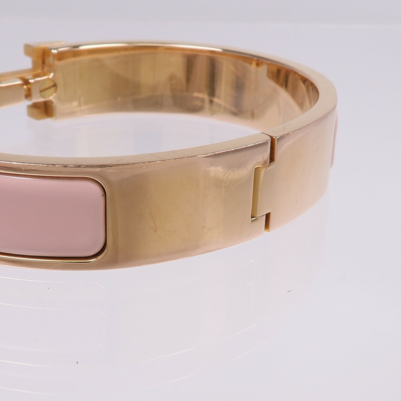 HERMES 金屬/琺瑯Clic H手鐲-7
