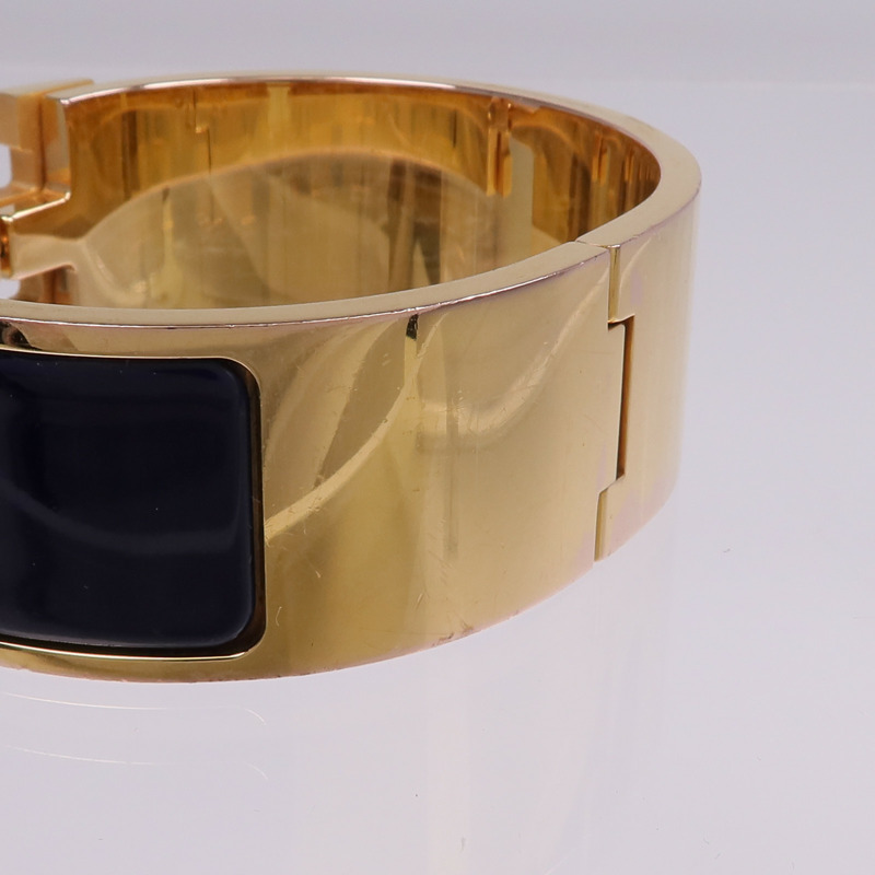 HERMES 金屬/琺瑯Clic Clac H手鐲-9