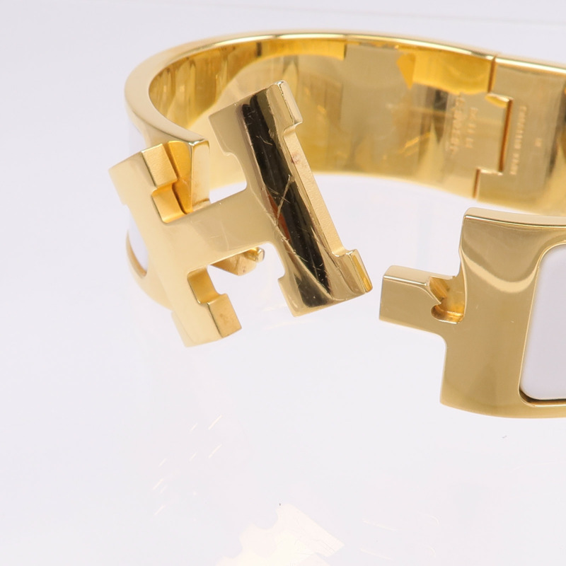 HERMES 金屬/琺瑯Clic Clac H手鐲-5