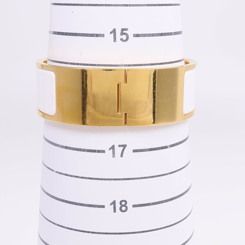 HERMES 金屬/琺瑯Clic Clac H手鐲-10