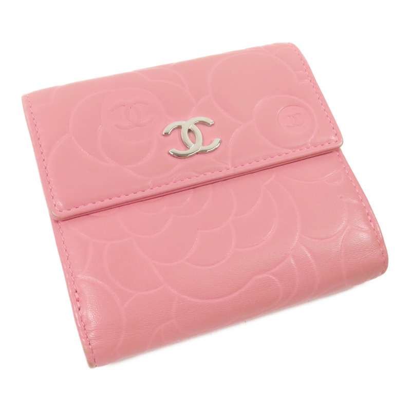 CHANEL 羊皮皮革Wallet銀扣錢包-3