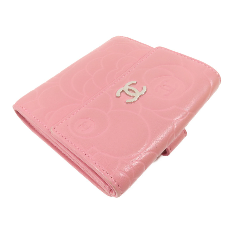 CHANEL 羊皮皮革Wallet銀扣錢包-4