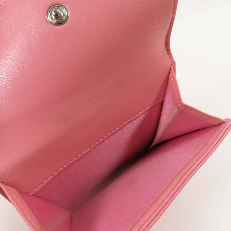 CHANEL 羊皮皮革Wallet銀扣錢包-11