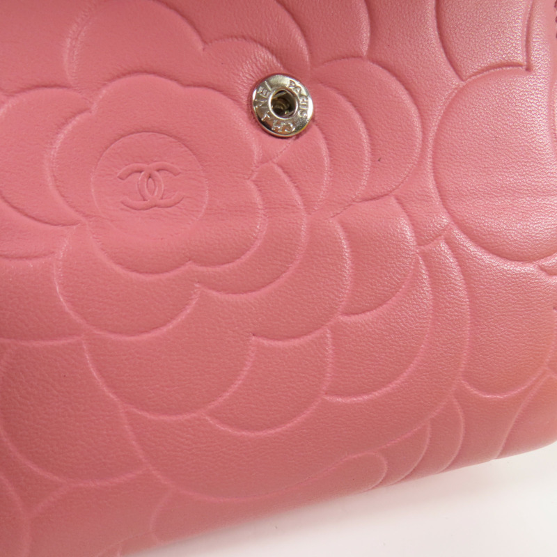 CHANEL 羊皮皮革Wallet銀扣錢包-13