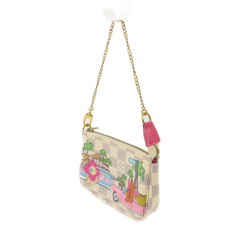 LOUIS VUITTON Damier Azur Mini Pochette Accessoires金扣手挽袋-2