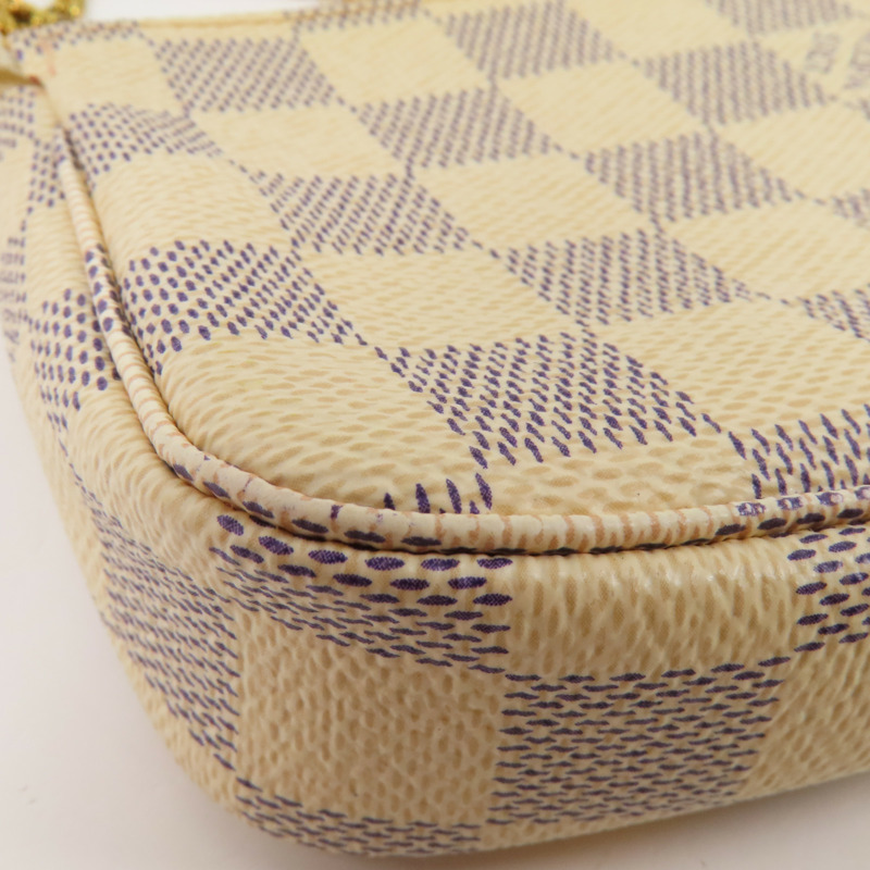 LOUIS VUITTON Damier Azur Mini Pochette Accessoires金扣手挽袋-3