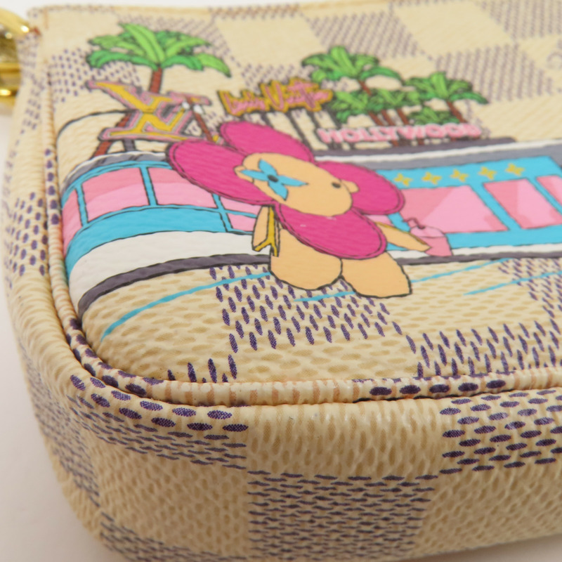 LOUIS VUITTON Damier Azur Mini Pochette Accessoires金扣手挽袋-6