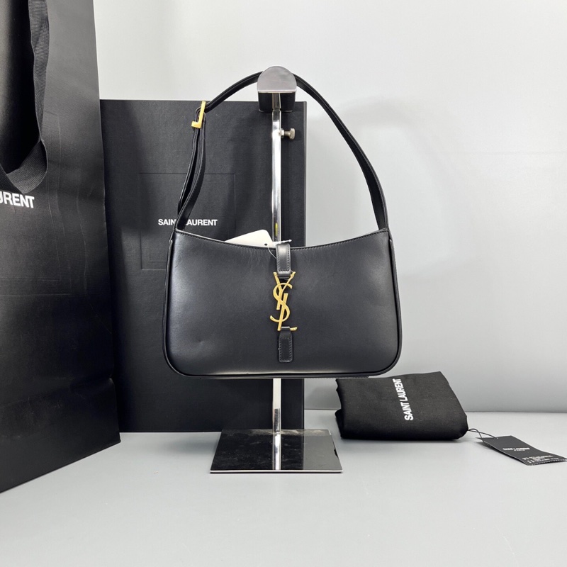 【簡約高級✨幾乎全新】SAINT LAURENT YSL LE5A7 金標Logo 腋下包|手提包~單肩包-0