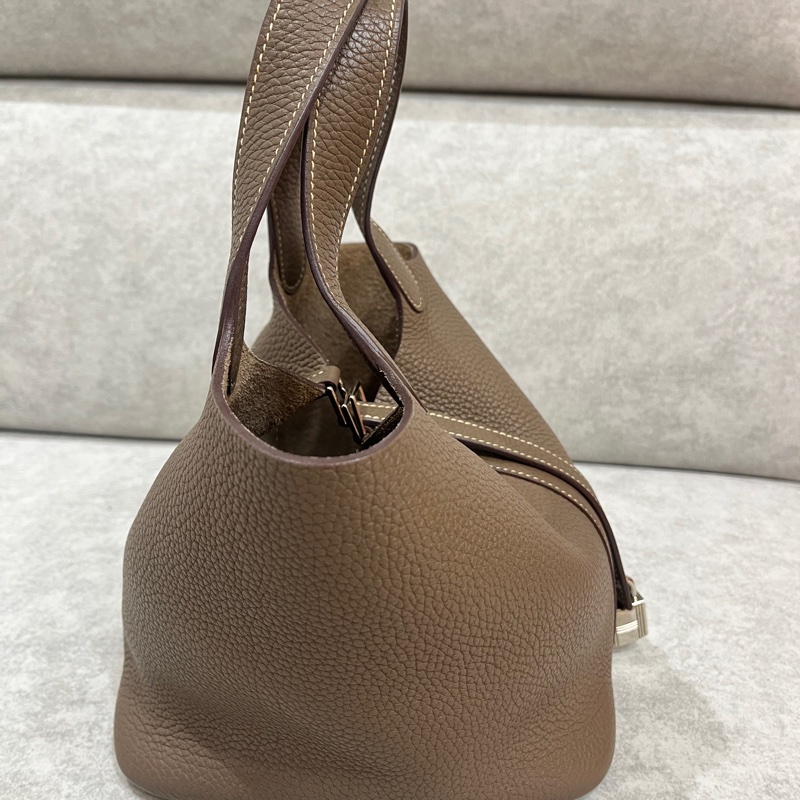 愛馬仕菜籃子 Picotin 18（大象灰/銀）-12