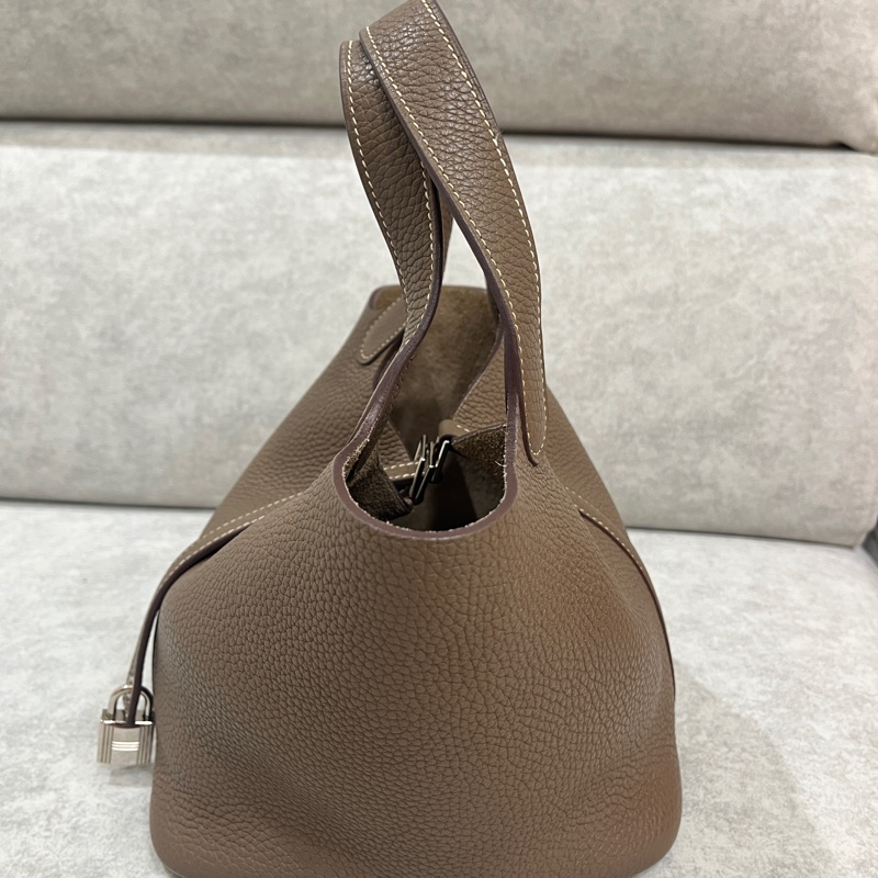 愛馬仕菜籃子 Picotin 18（大象灰/銀）-13